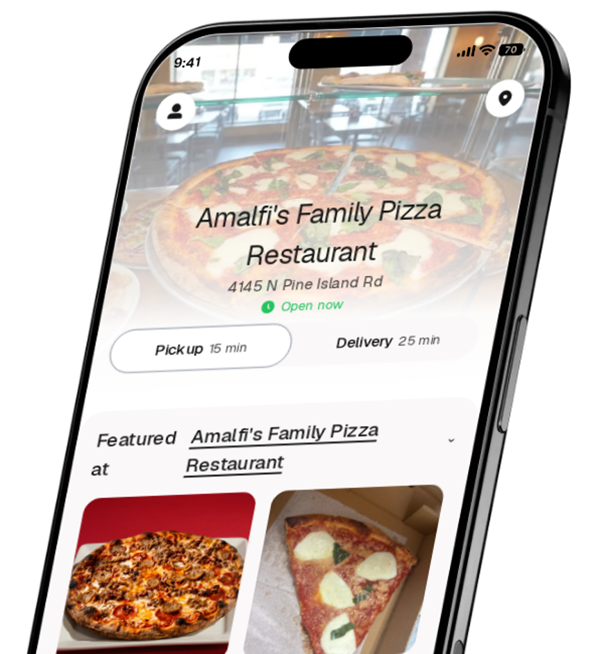 Amalfi's Family Pizza Restaurant app preview